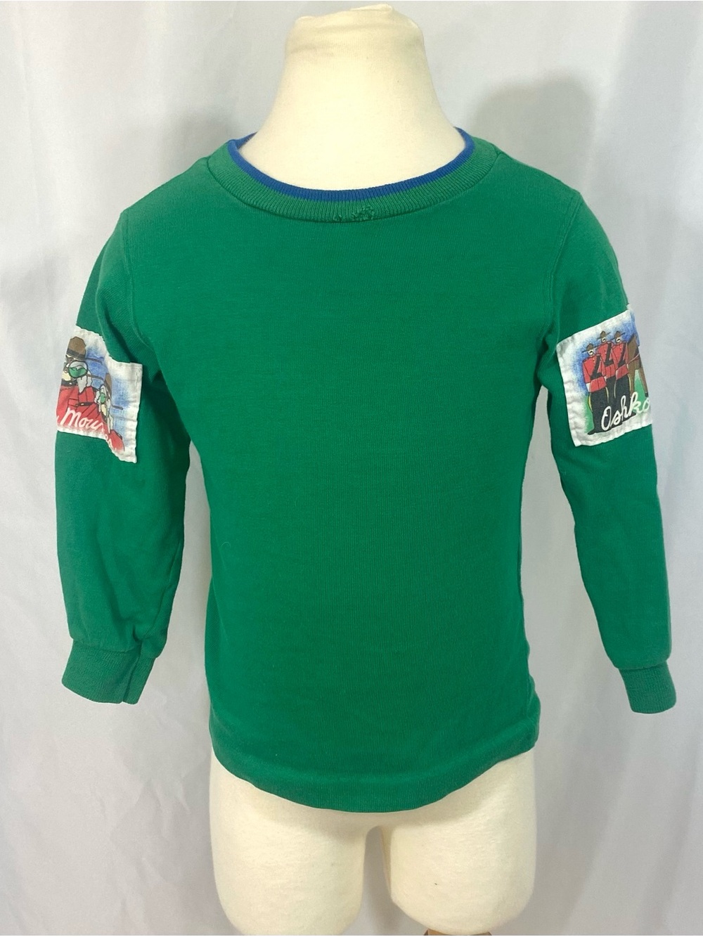 Vintage 90’s Oshkosh B’gosh Green Long Sleeve Canadian Mounties T Shirt Size 4T